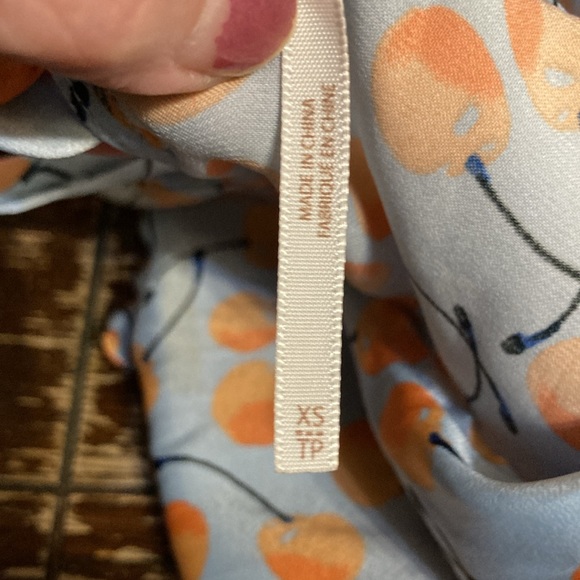 Free people cropped flared sleeve blouse size XS - Picture 9 of 9